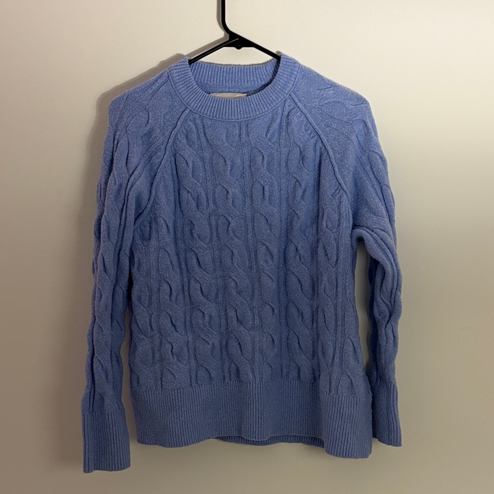 Aerie Men's Light Blue Cable Knit Sweater